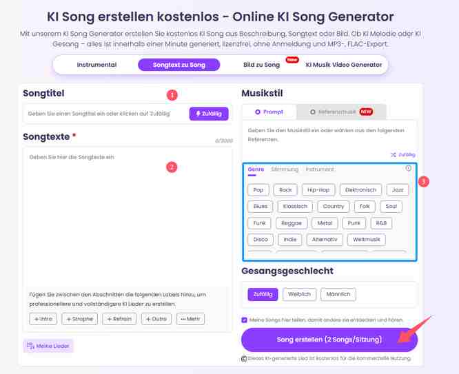 KI-Musik Generator nutzen