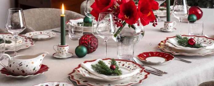 Festliche Eleganz auf dem Weihnachtstisch